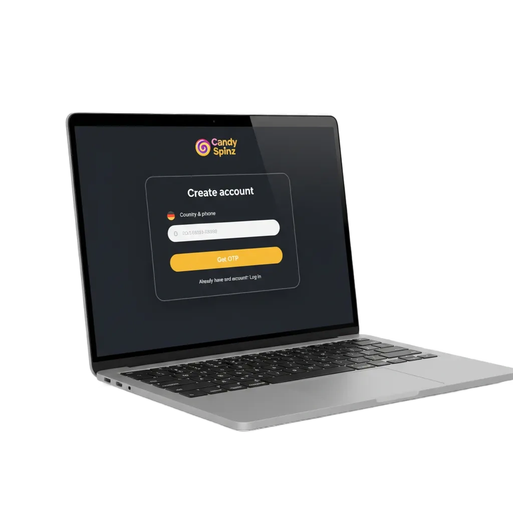 Candy Spinz: Registrierung, Login, Verifizierung für Slots, Live-Casino, Sportwetten. Bonus bis 2.500 € + 350 Freispiele