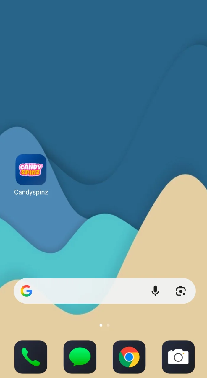 Starten Sie die Candy Spinz-App von Ihrem Desktop aus.