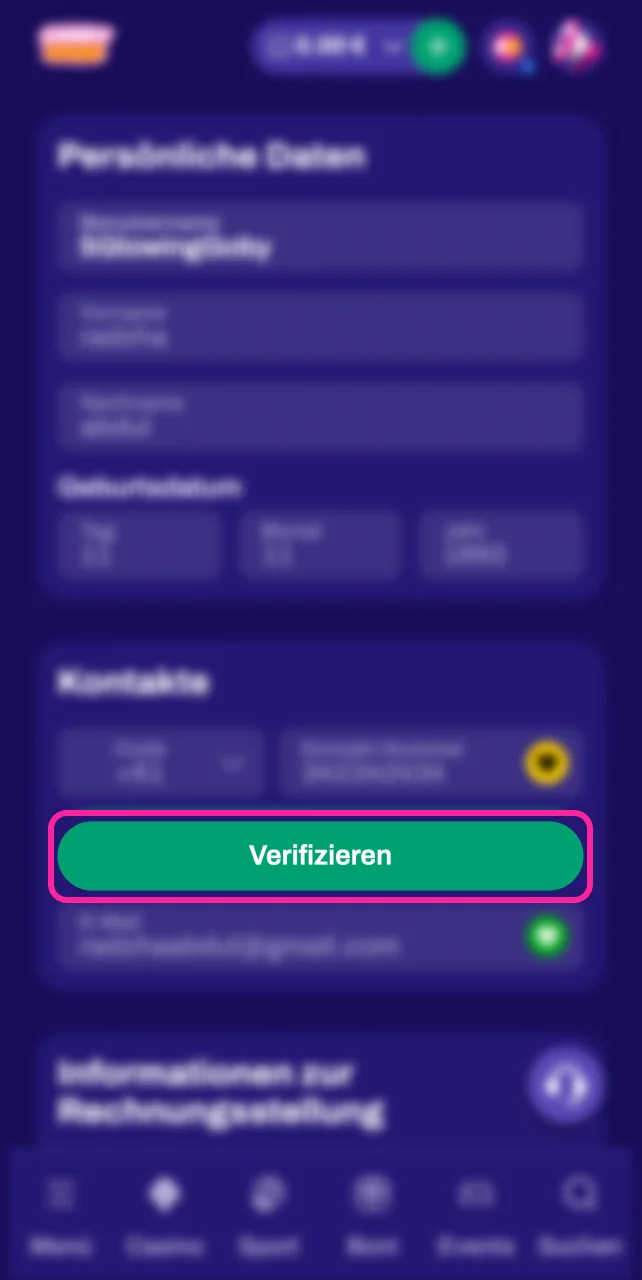 Bitte schließen Sie die Verifizierung ab, um Guthaben sicher von Ihrem Candy Spinz-Konto abzuheben.