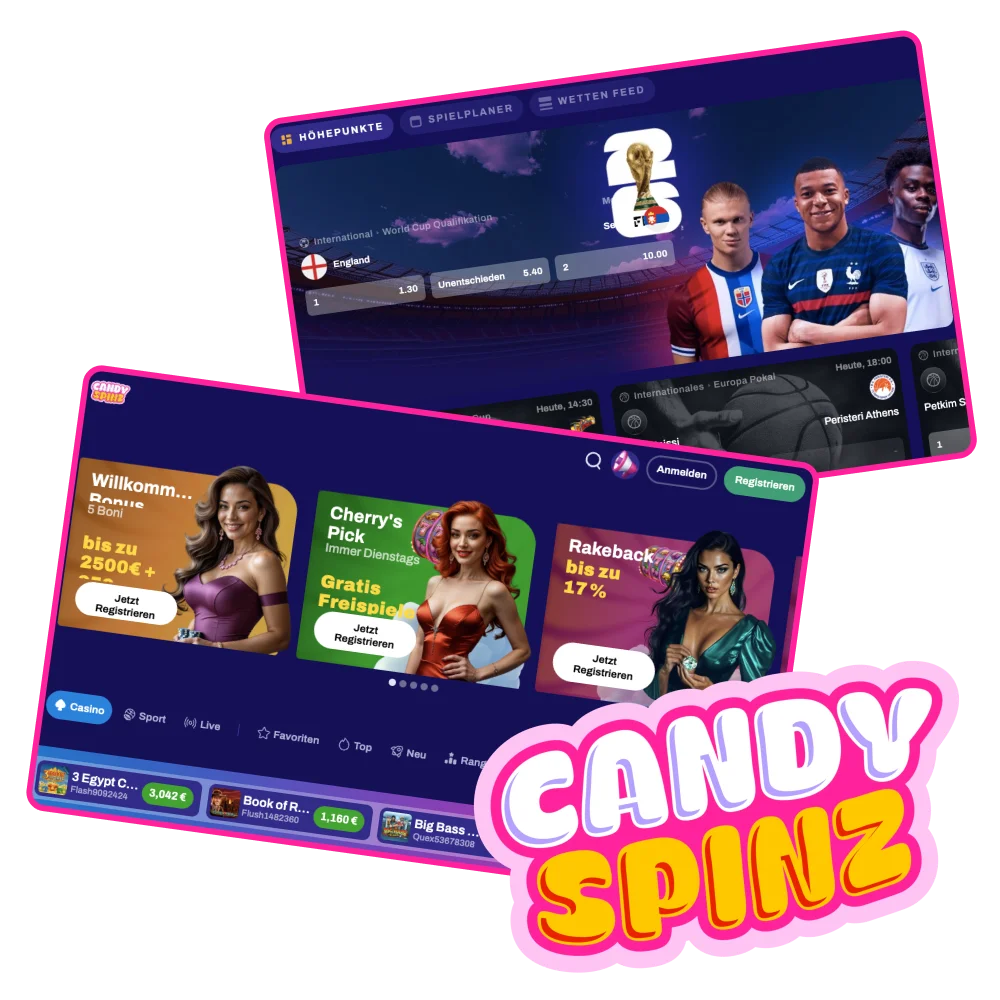 Entdecken Sie Candy Spinz Casino und Sportwetten in Deutschland.