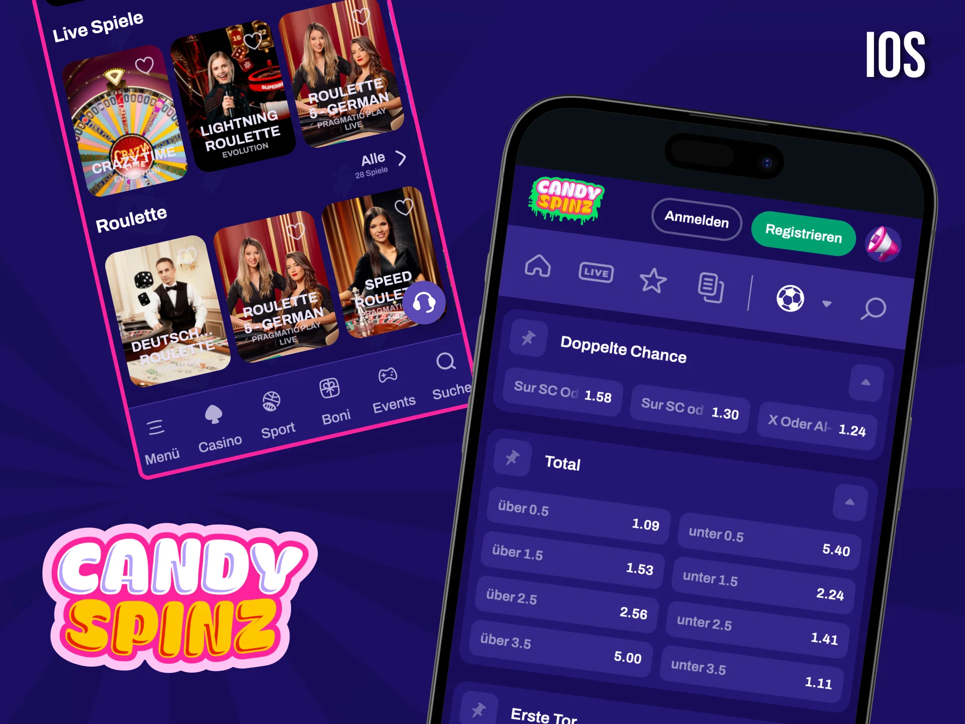 Für Ihre Bequemlichkeit können Sie die Website Candy Spinz als PWA auf Ihrem iPhone und iPad nutzen.