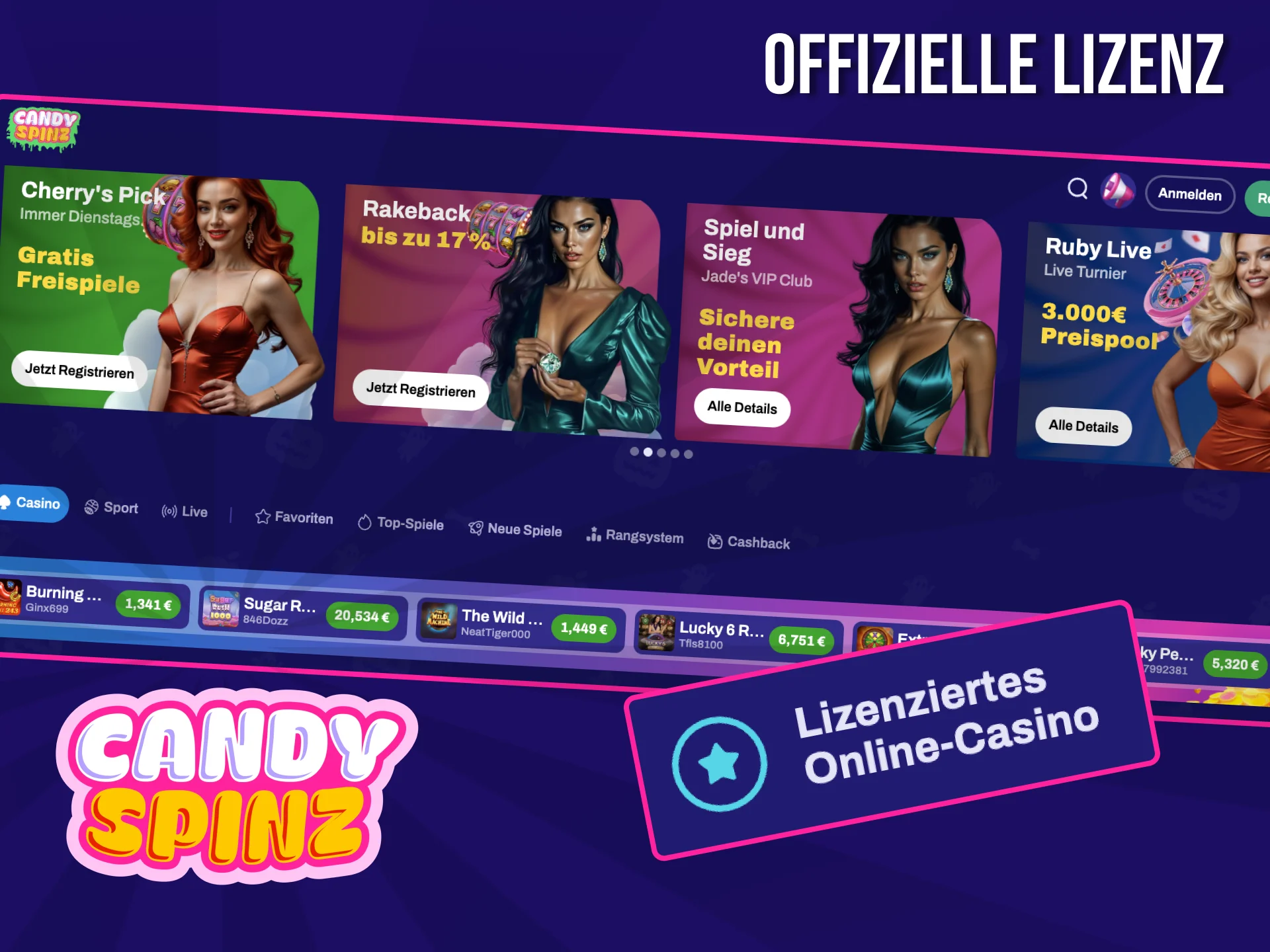 Die Plattform Candy Spinz arbeitet mit einer internationalen Lizenz und ermöglicht bewusstes und sicheres Spielen.