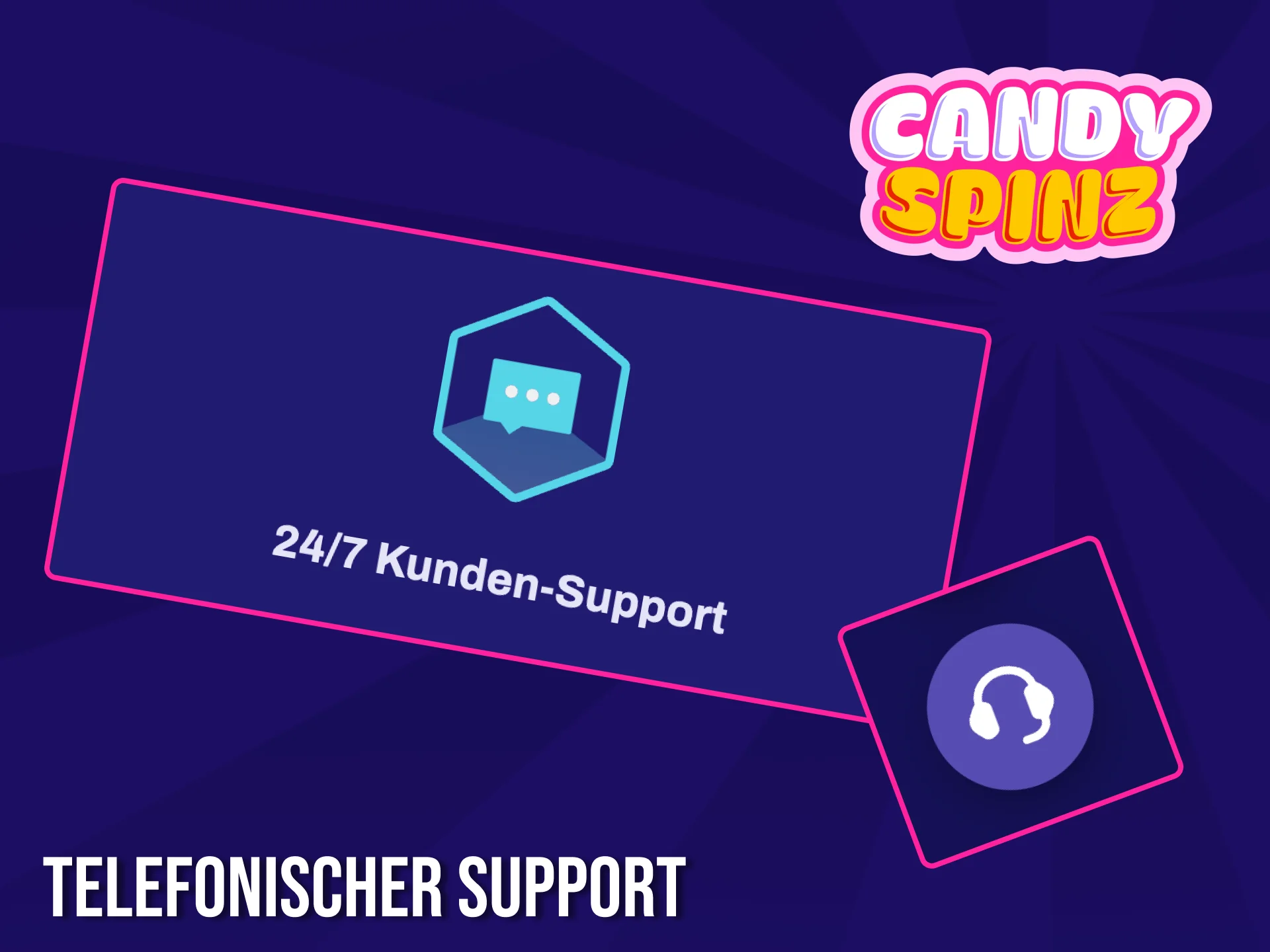 Falls Sie die persönliche Kommunikation bevorzugen, bietet Candy Spinz telefonischen Support an.